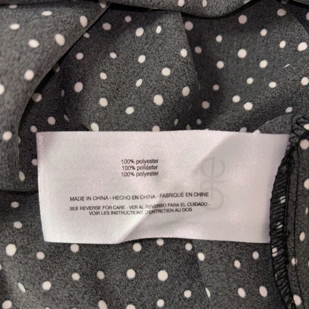 Gloria Vanderbilt Black and White Polka Dot women’s Shirt. - Picture 14 of 16